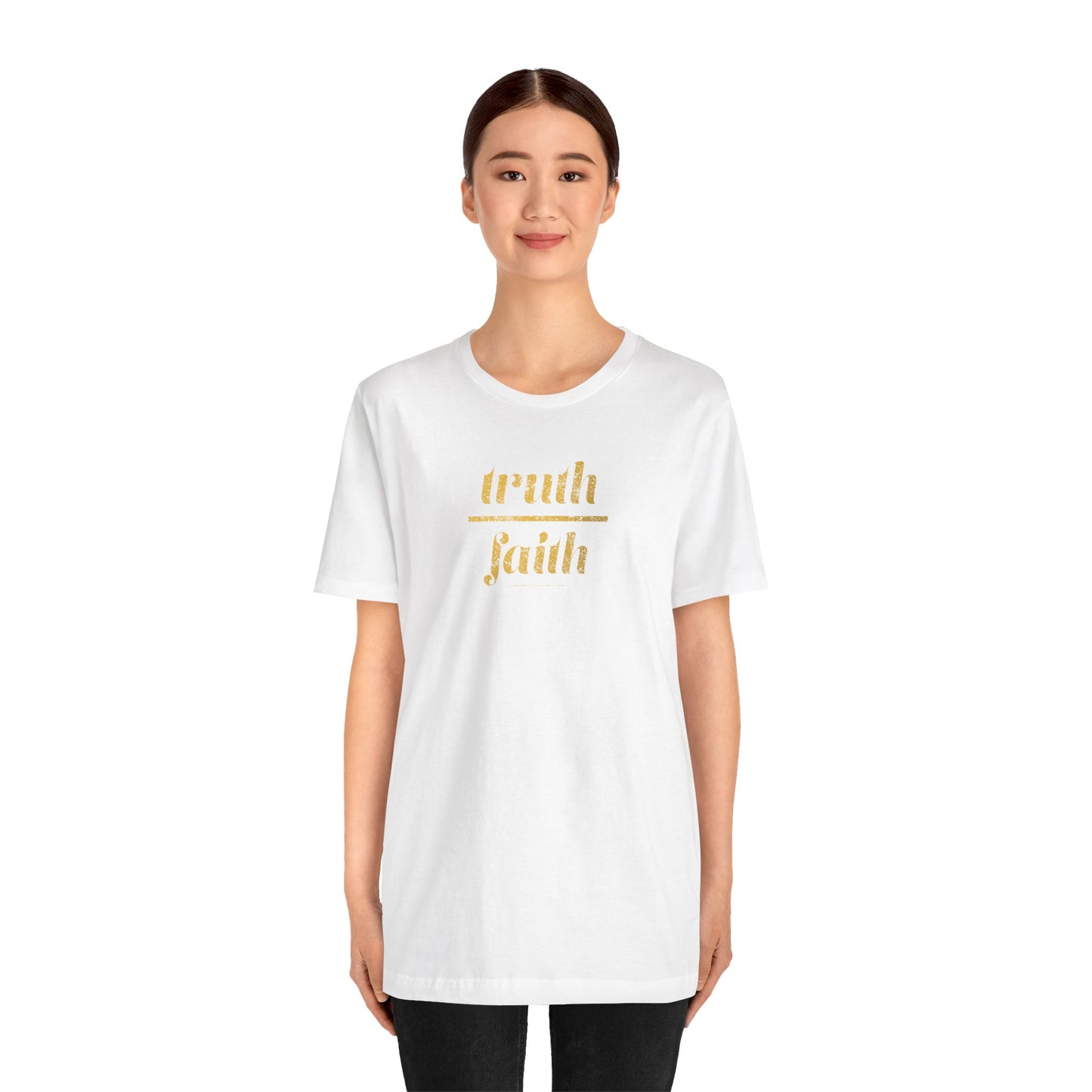 Truth Over Faith Unisex Jersey Short Sleeve Tee