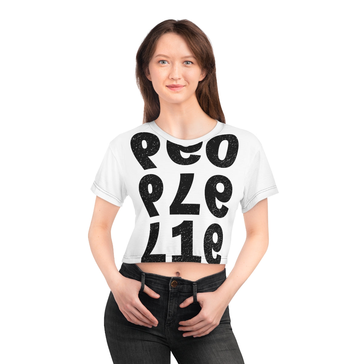 Numbers Don’t (negra) //  Crop Tee