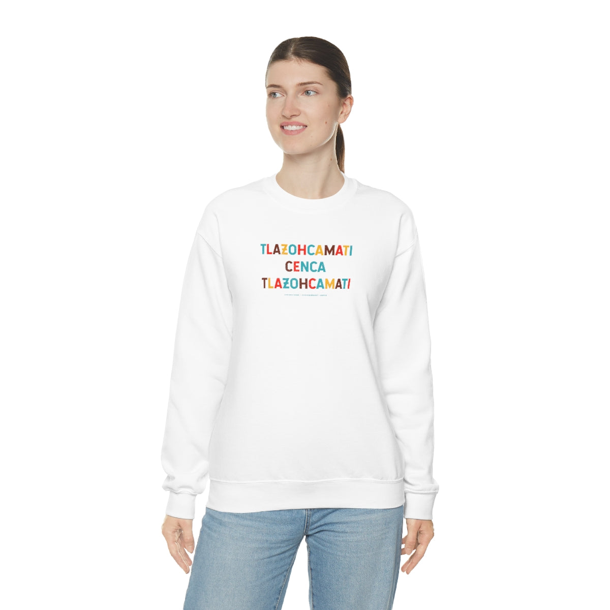 Tlazohcamati (Aztec Thank You) // Unisex Heavy Blend™ Crewneck Sweatshirt