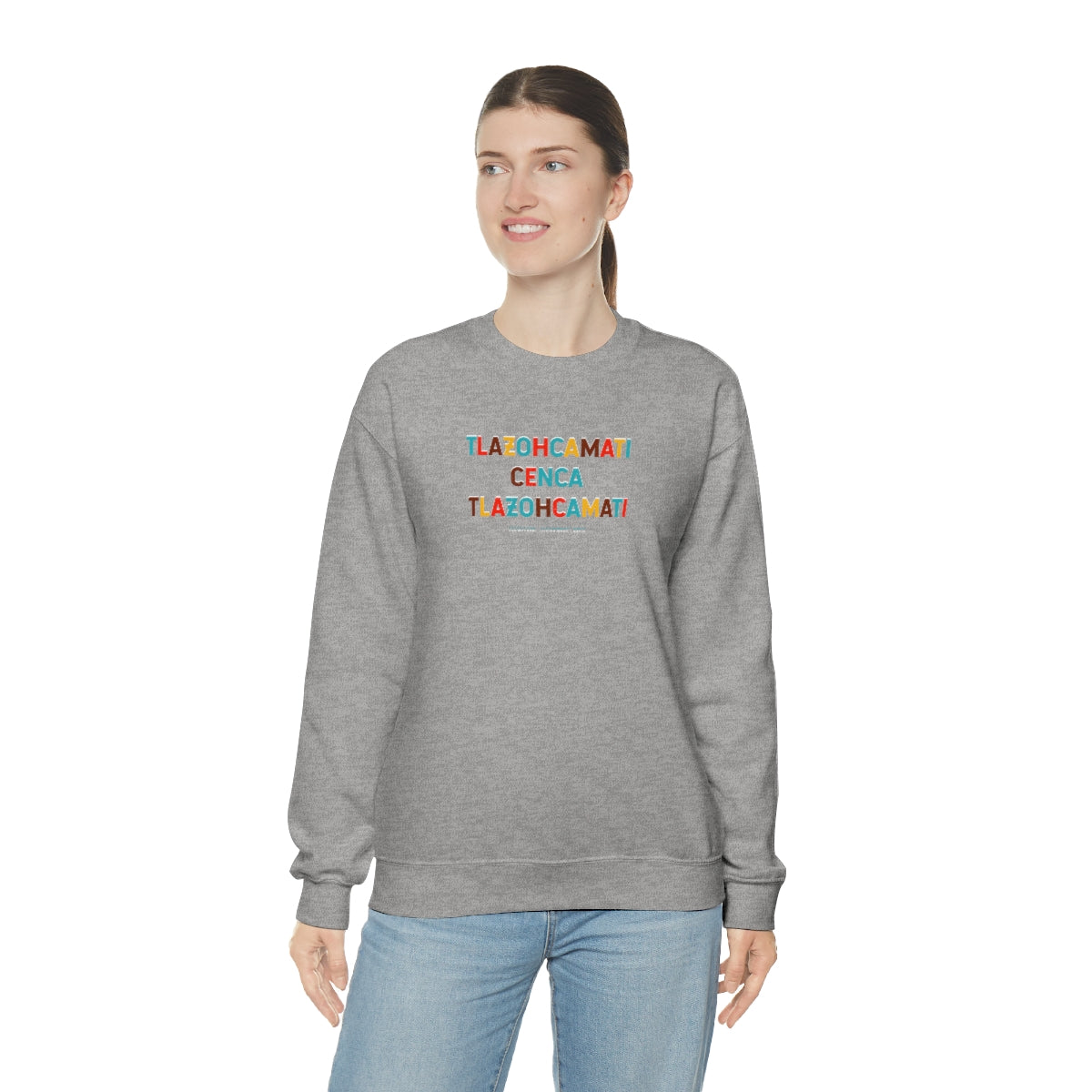 Tlazohcamati (Aztec Thank You) // Unisex Heavy Blend™ Crewneck Sweatshirt