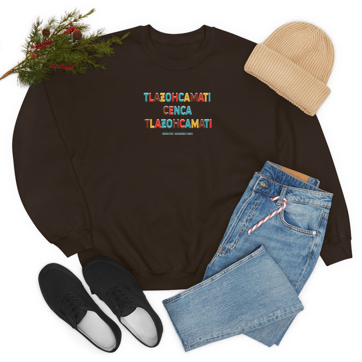 Tlazohcamati (Aztec Thank You) // Unisex Heavy Blend™ Crewneck Sweatshirt