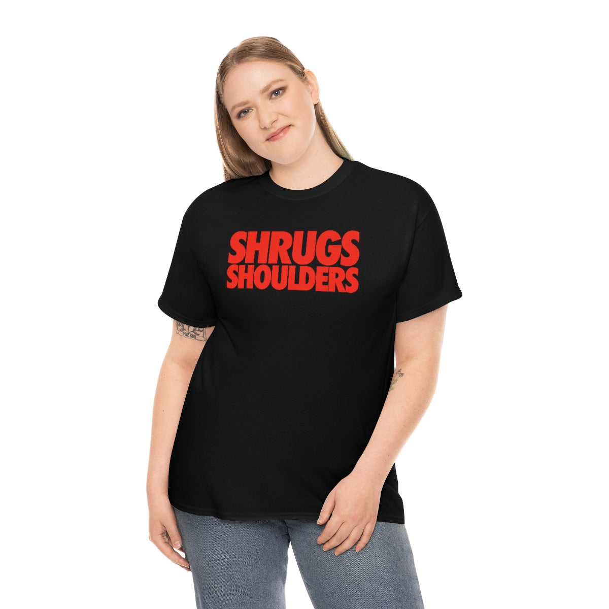 Shrugs Shoulders // Unisex Heavy Cotton Tee