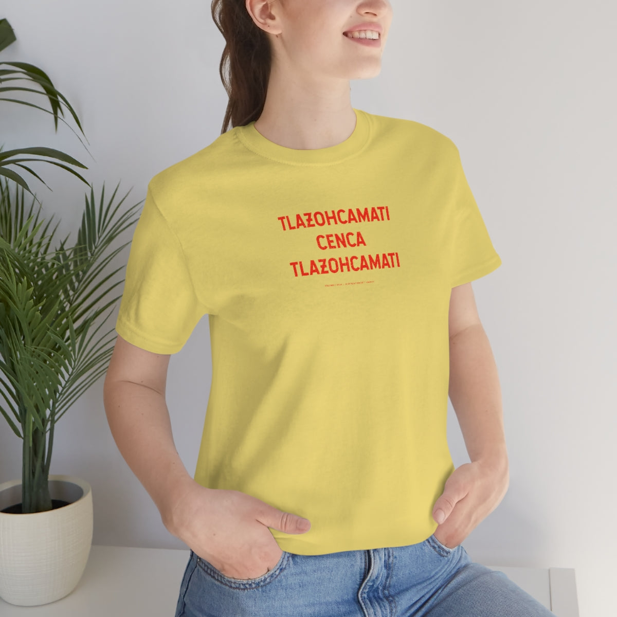 Tlazohcamati Cuenca Tlazohcamati (The Native American/AztecThank You) // Unisex Jersey Short Sleeve Tee