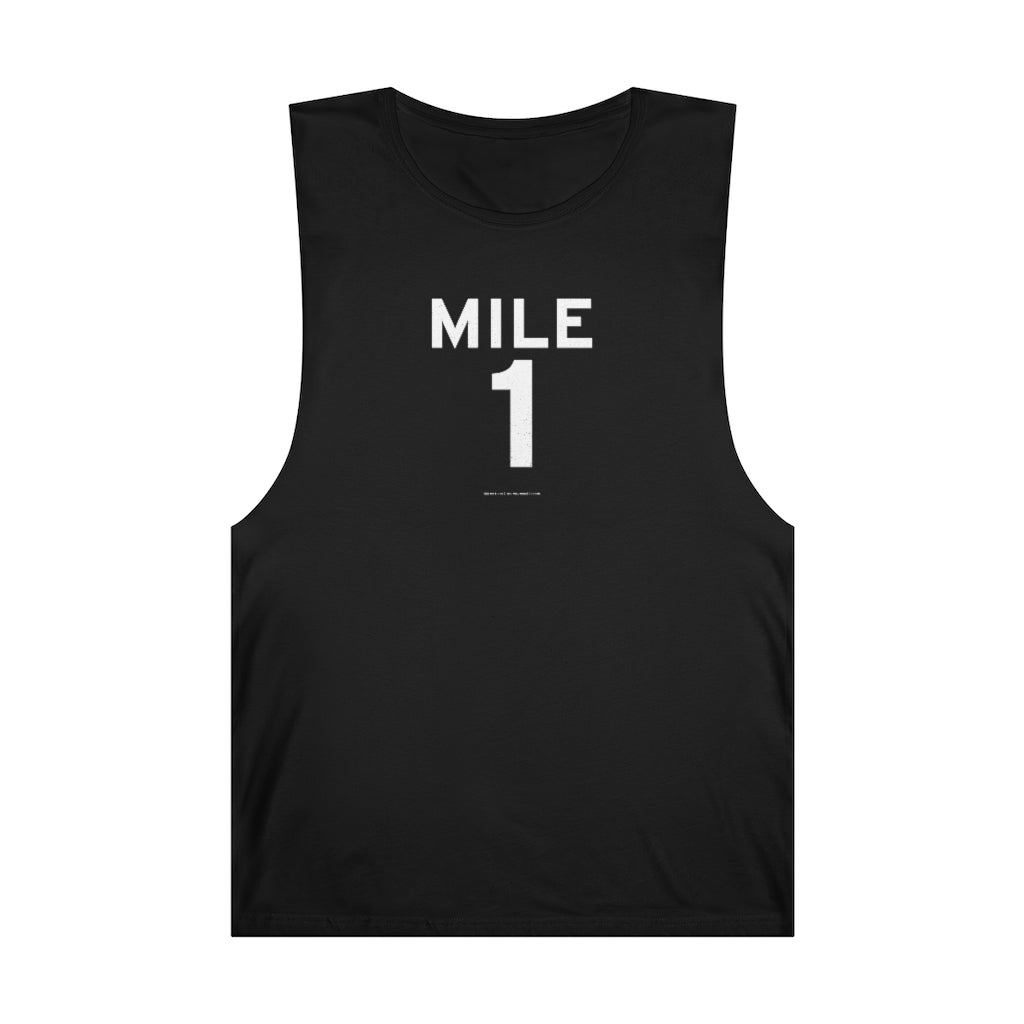 Mile1 // S1S3 // Powder //Unisex Barnard Tank