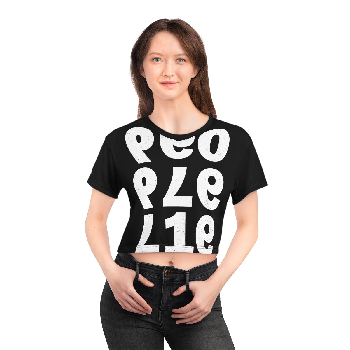 Numbers Don’t (blanca) //  Crop Tee