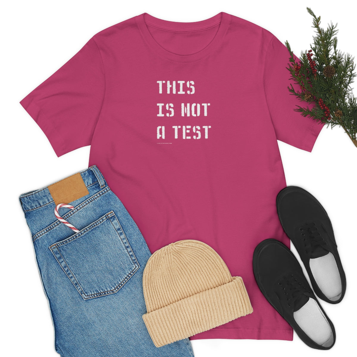 This Is Not A Test (Stencil) // Unisex Jersey Short Sleeve Tee