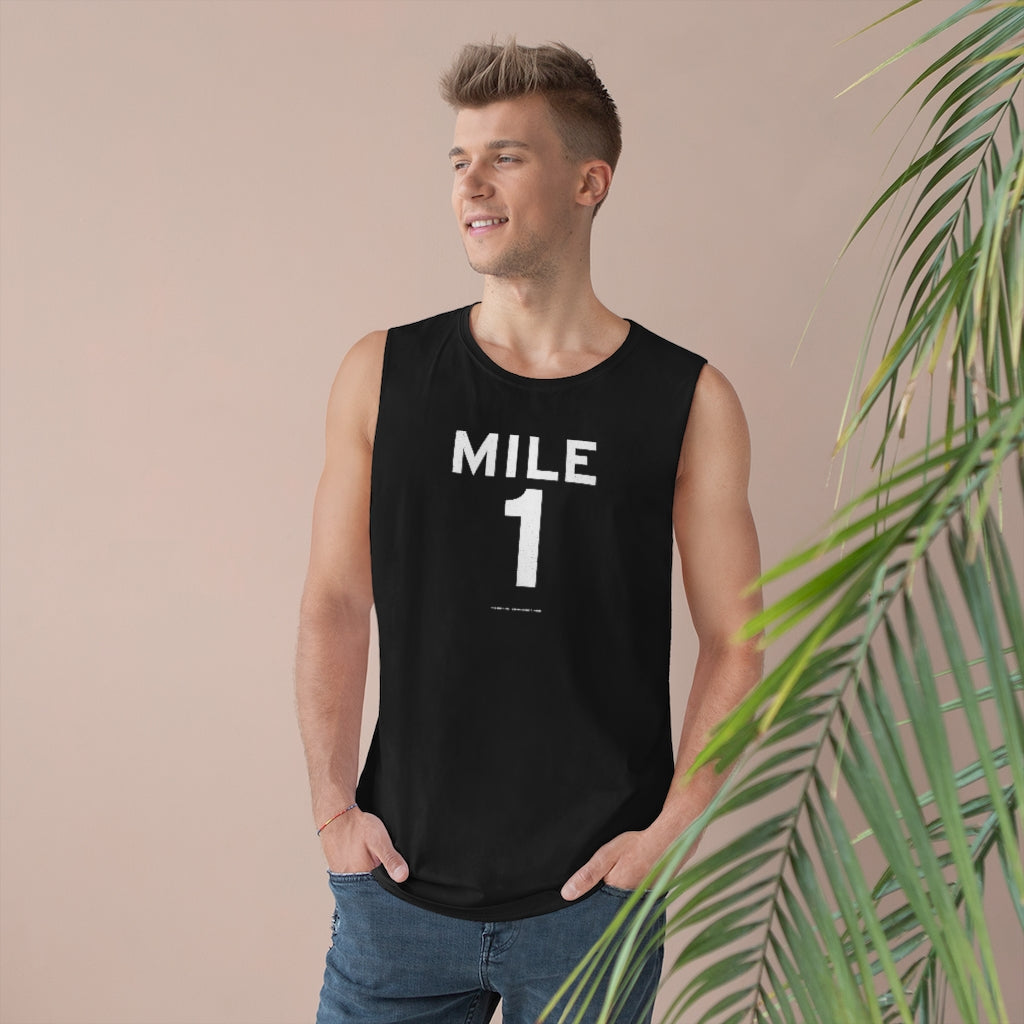 Mile1 // S1S3 // Powder //Unisex Barnard Tank
