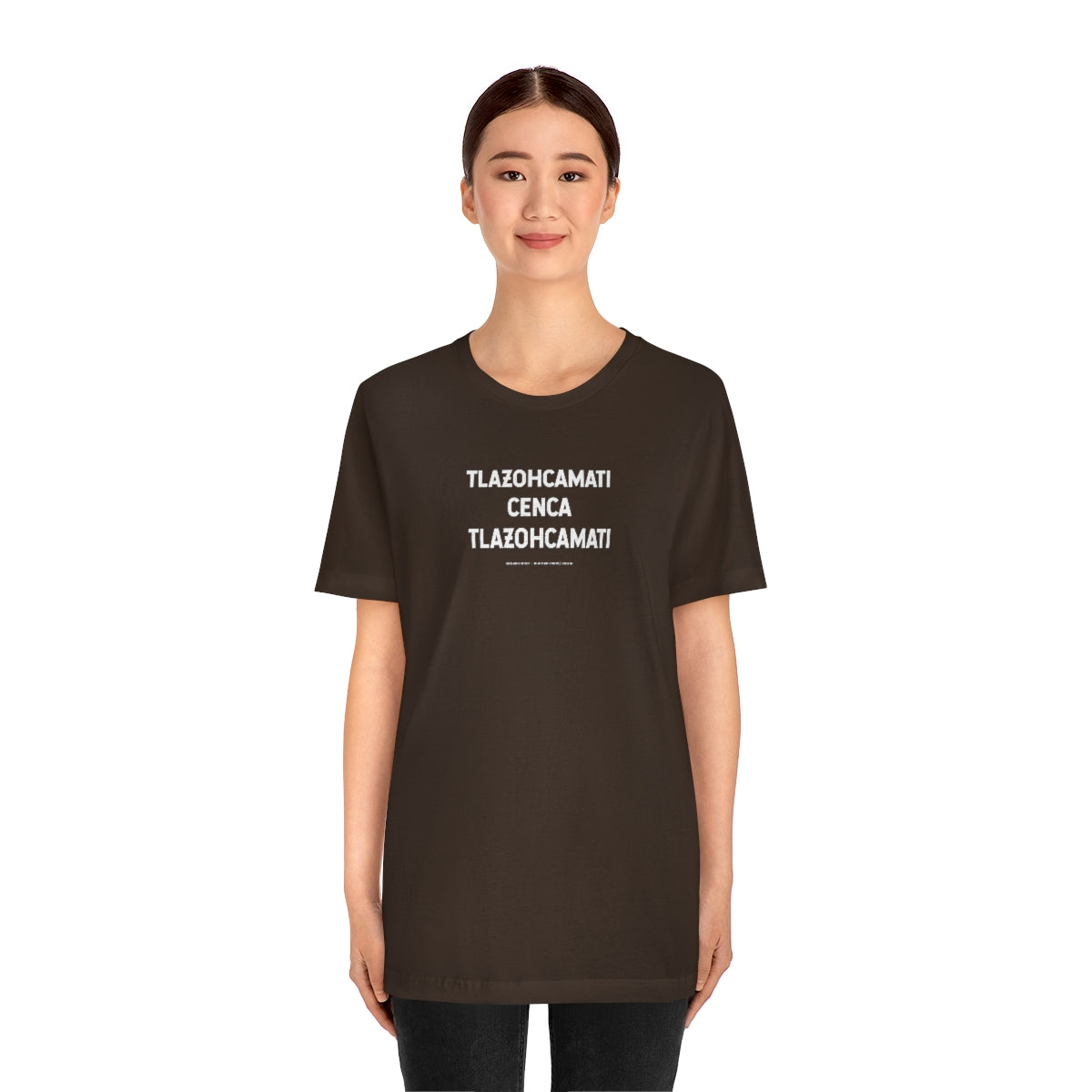 Tlazohcamati Cuenca Tlazohcamati (The Native American/AztecThank You) // Unisex Jersey Short Sleeve Tee