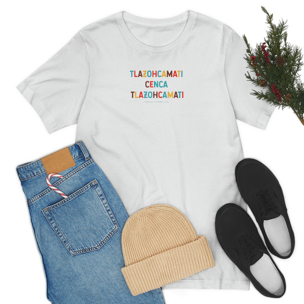 Tlazohcamati Cuenca Tlazohcamati (The Native American/AztecThank You) // Unisex Jersey Short Sleeve Tee
