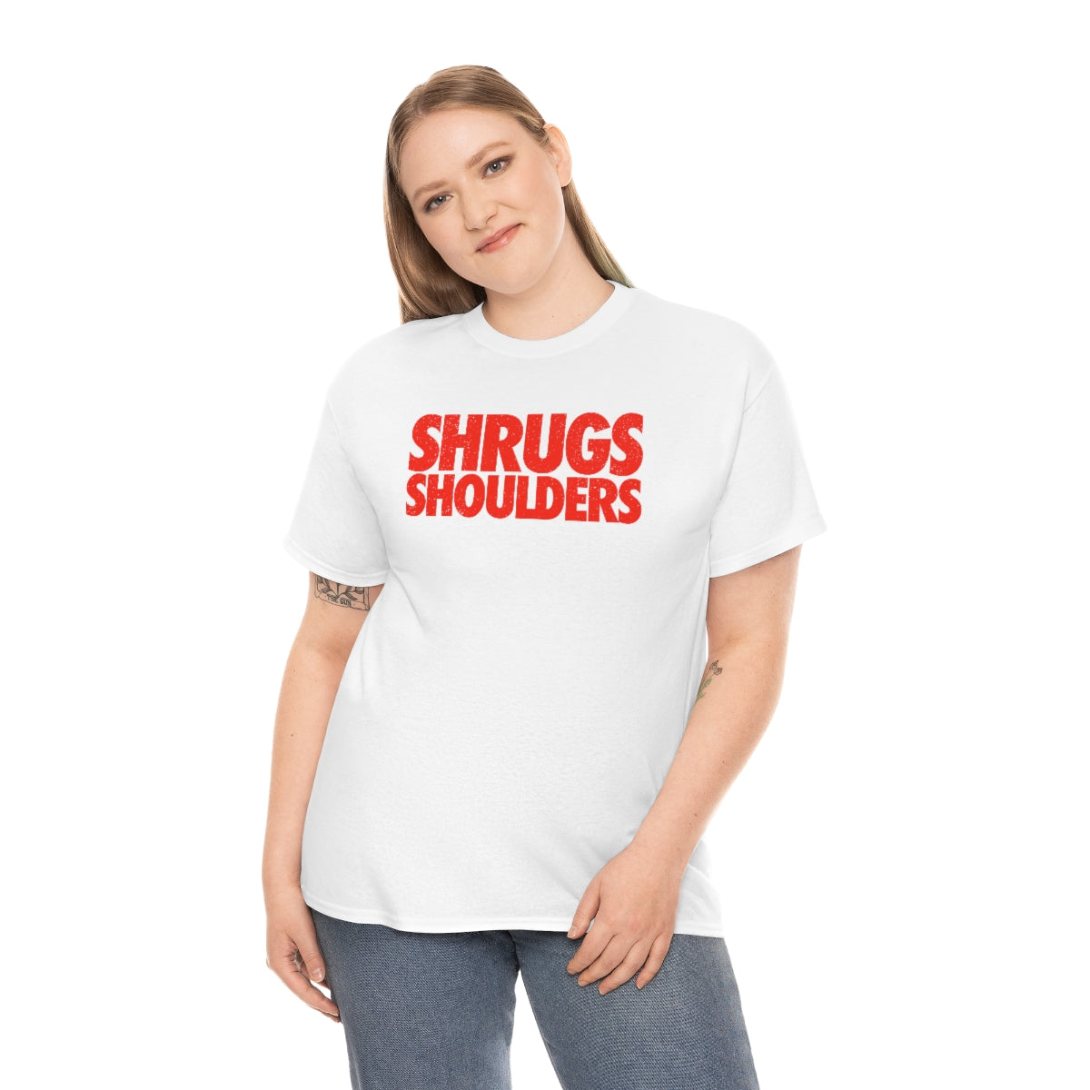 Shrugs Shoulders // Unisex Heavy Cotton Tee