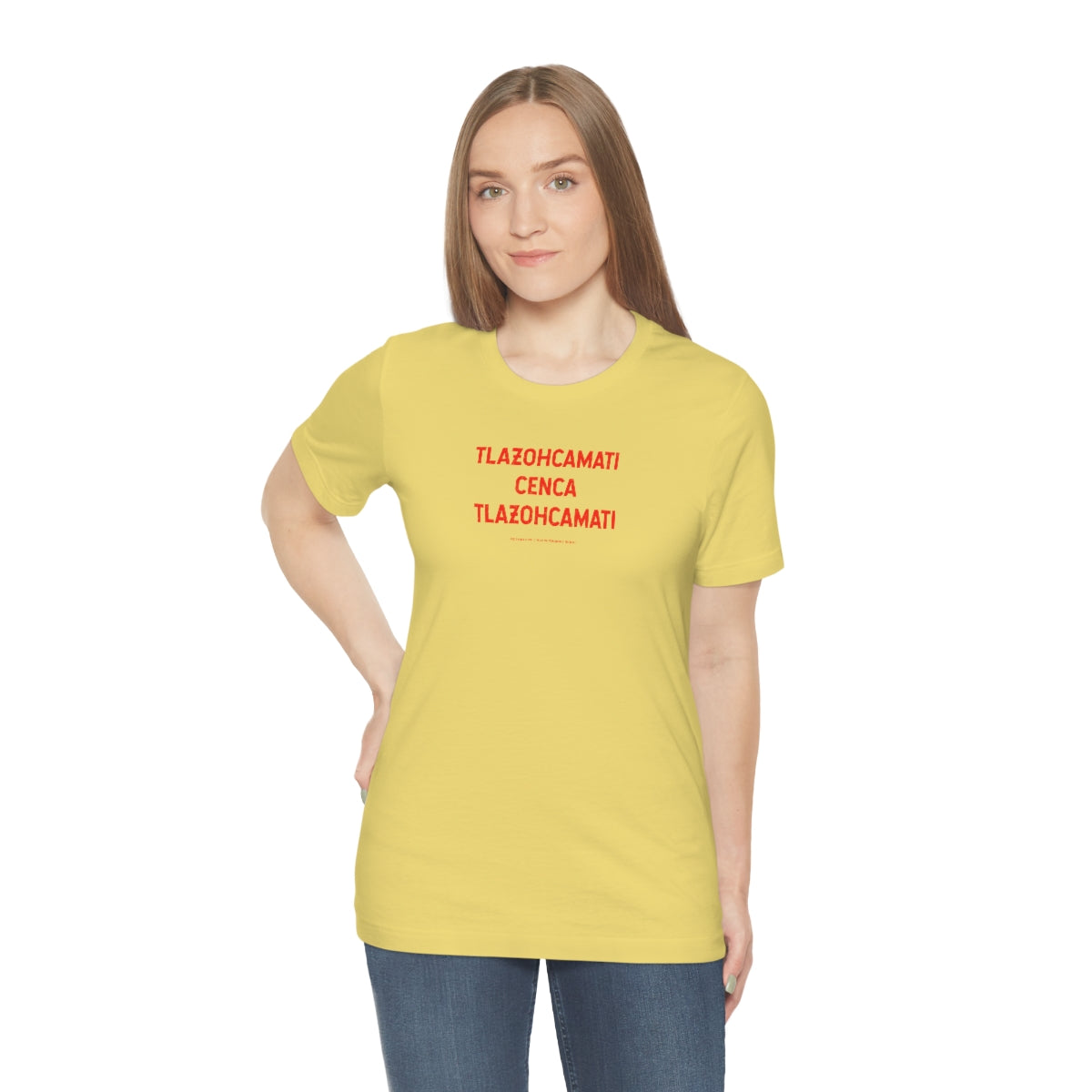 Tlazohcamati Cuenca Tlazohcamati (The Native American/AztecThank You) // Unisex Jersey Short Sleeve Tee