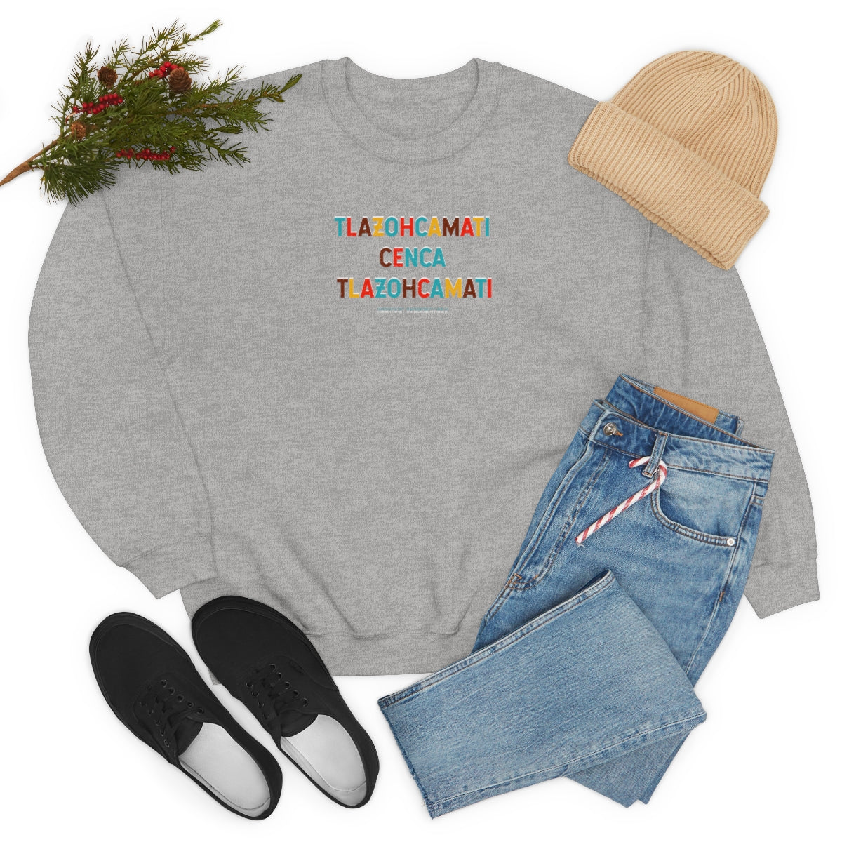 Tlazohcamati (Aztec Thank You) // Unisex Heavy Blend™ Crewneck Sweatshirt