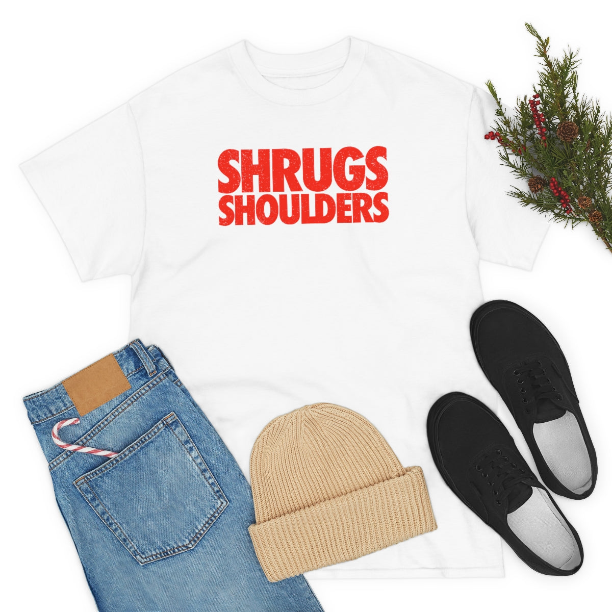 Shrugs Shoulders // Unisex Heavy Cotton Tee