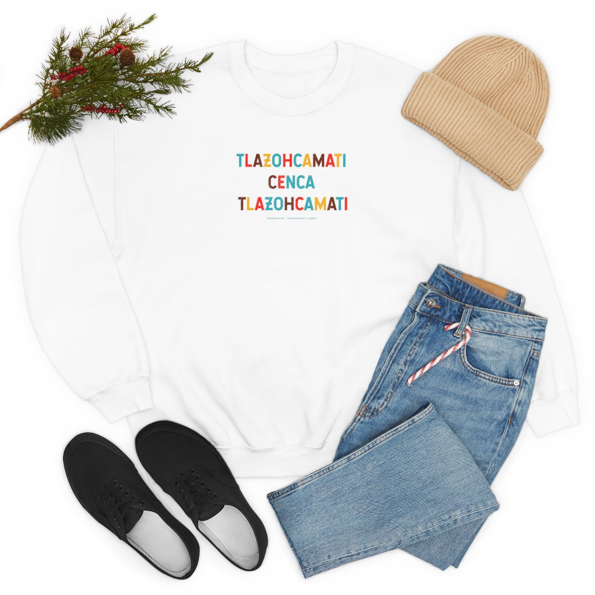 Tlazohcamati (Aztec Thank You) // Unisex Heavy Blend™ Crewneck Sweatshirt