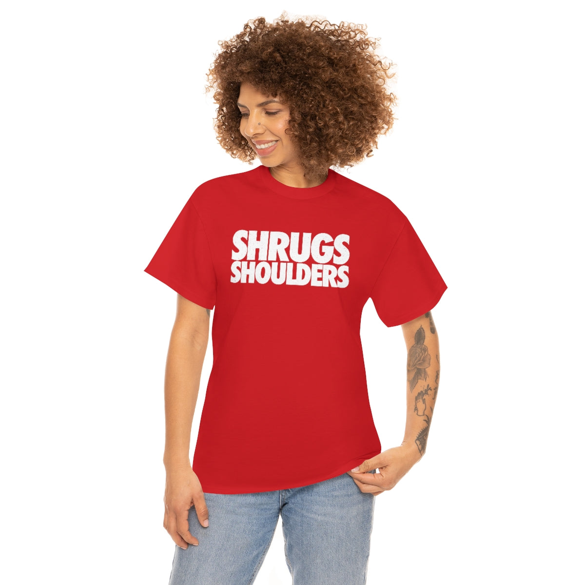 Shrugs Shoulders // Unisex Heavy Cotton Tee